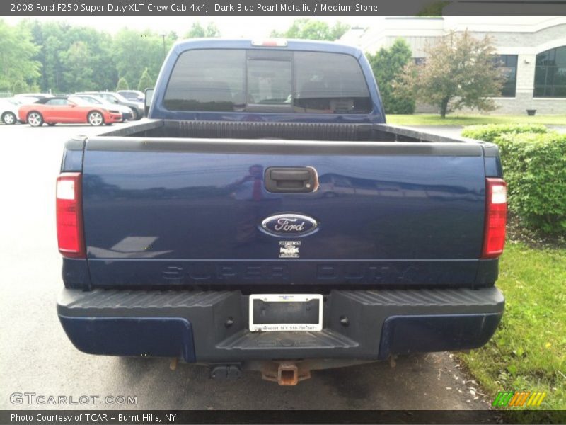 Dark Blue Pearl Metallic / Medium Stone 2008 Ford F250 Super Duty XLT Crew Cab 4x4