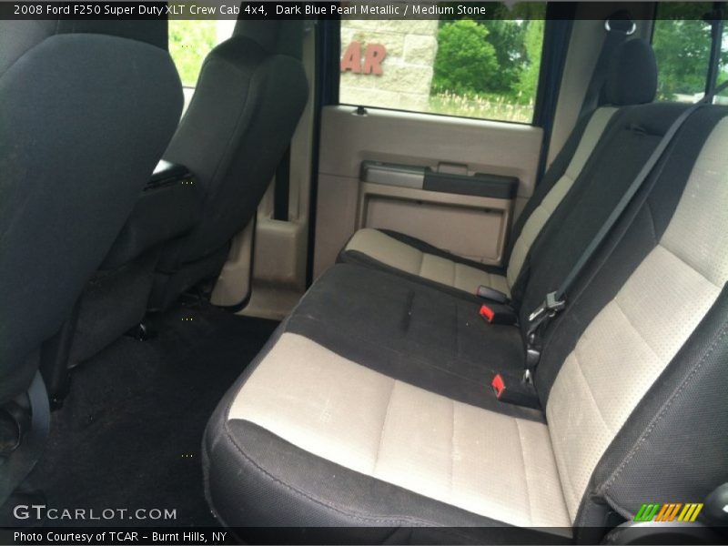 Dark Blue Pearl Metallic / Medium Stone 2008 Ford F250 Super Duty XLT Crew Cab 4x4
