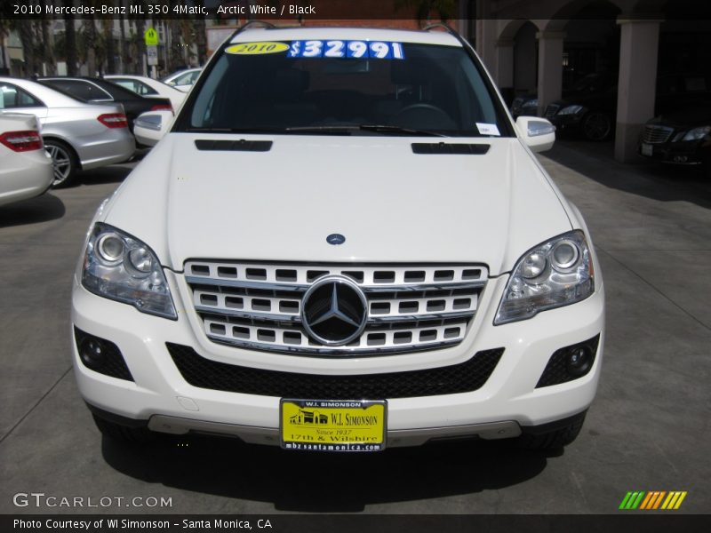 Arctic White / Black 2010 Mercedes-Benz ML 350 4Matic