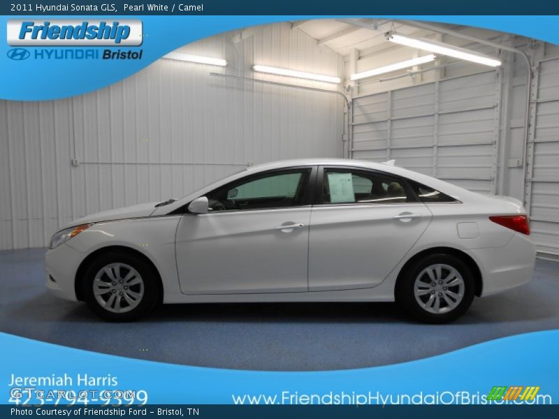 Pearl White / Camel 2011 Hyundai Sonata GLS