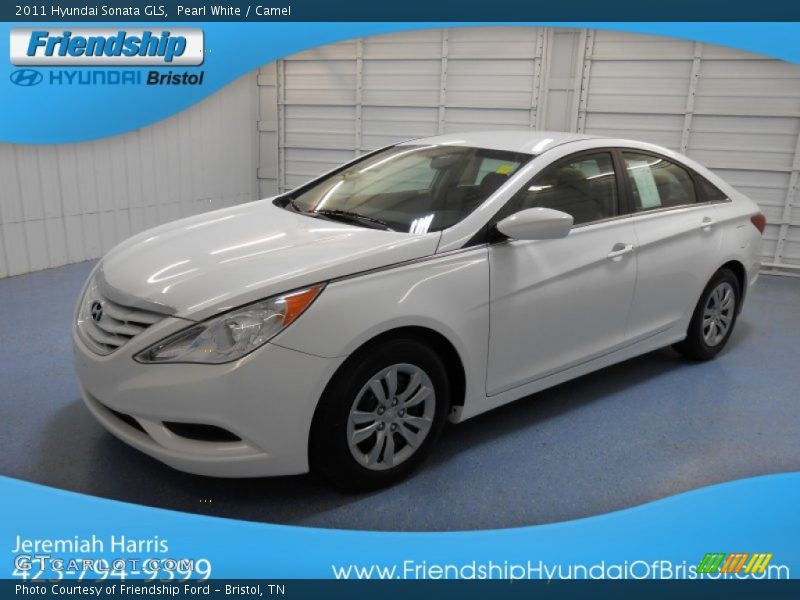 Pearl White / Camel 2011 Hyundai Sonata GLS