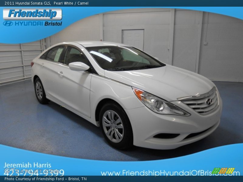 Pearl White / Camel 2011 Hyundai Sonata GLS