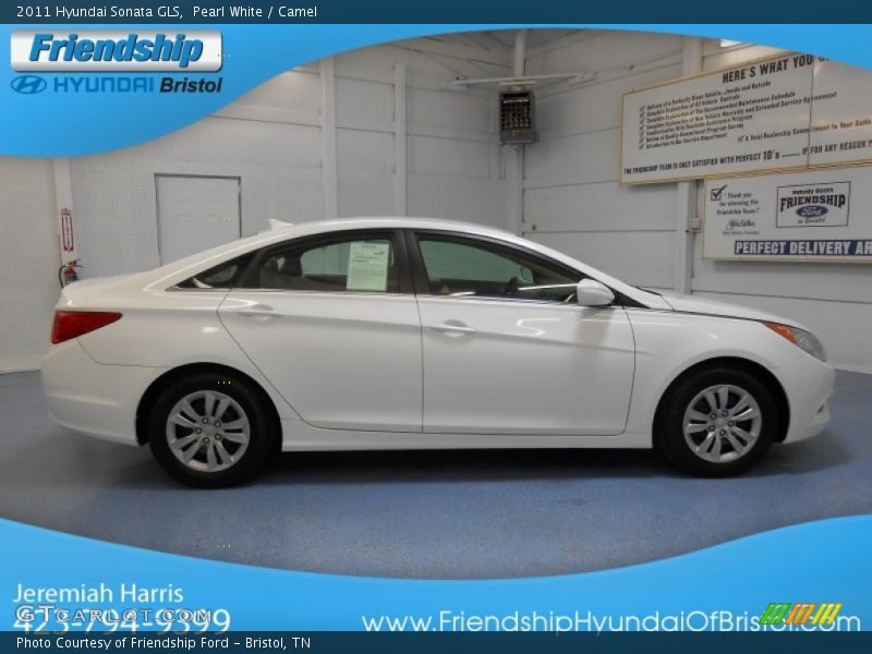Pearl White / Camel 2011 Hyundai Sonata GLS