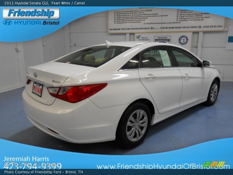 Pearl White / Camel 2011 Hyundai Sonata GLS