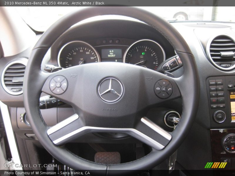 Arctic White / Black 2010 Mercedes-Benz ML 350 4Matic