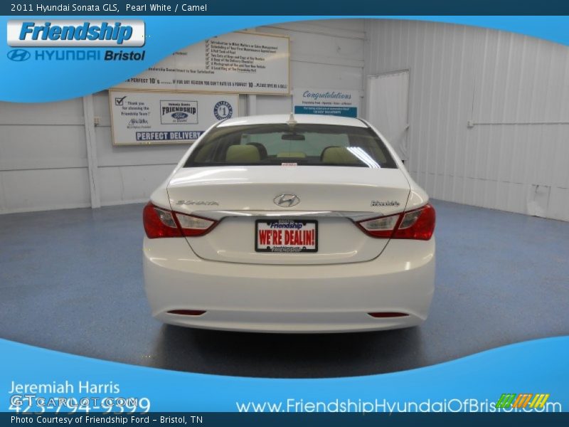 Pearl White / Camel 2011 Hyundai Sonata GLS