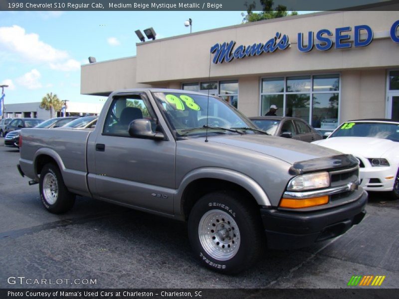 Medium Beige Mystique Metallic / Beige 1998 Chevrolet S10 Regular Cab