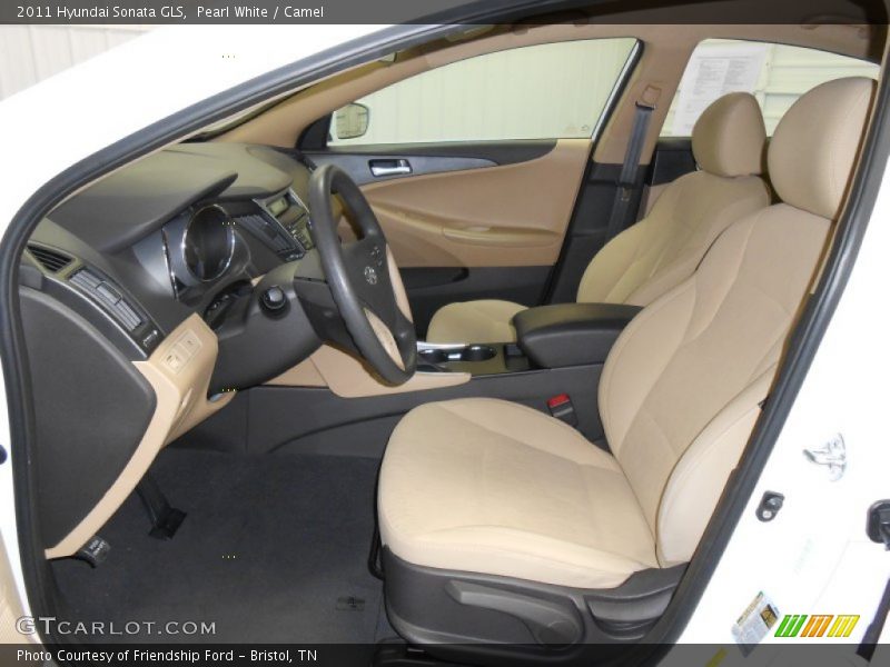 Pearl White / Camel 2011 Hyundai Sonata GLS