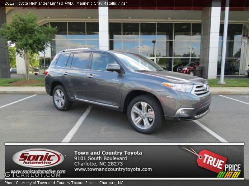 Magnetic Gray Metallic / Ash 2013 Toyota Highlander Limited 4WD