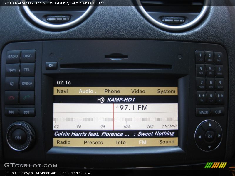 Arctic White / Black 2010 Mercedes-Benz ML 350 4Matic