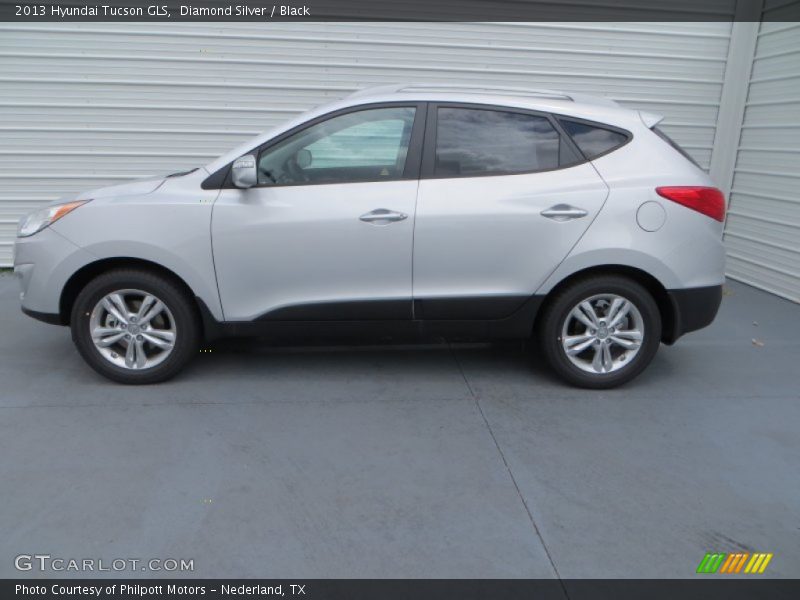 Diamond Silver / Black 2013 Hyundai Tucson GLS