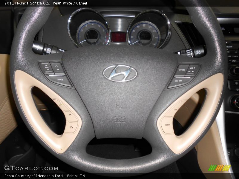 Pearl White / Camel 2011 Hyundai Sonata GLS