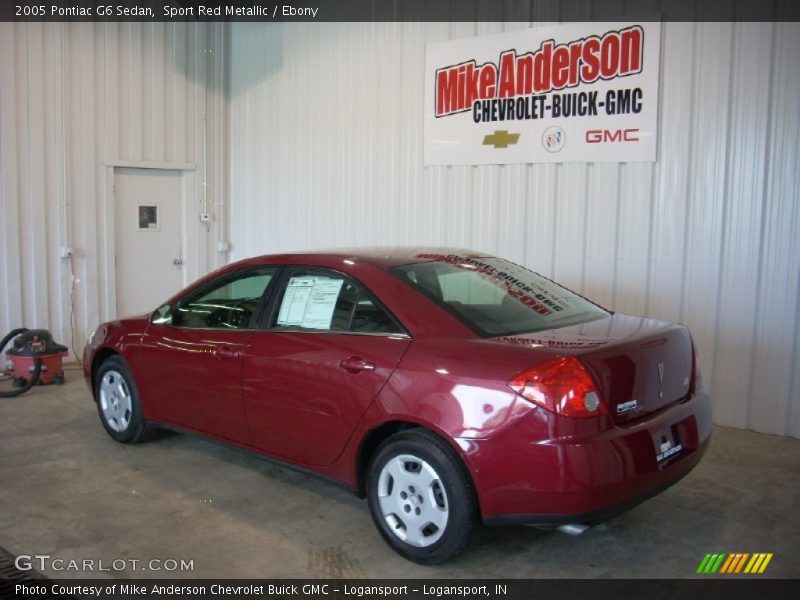 Sport Red Metallic / Ebony 2005 Pontiac G6 Sedan