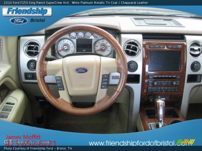 White Platinum Metallic Tri Coat / Chapparal Leather 2010 Ford F150 King Ranch SuperCrew 4x4