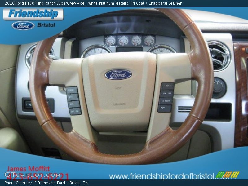 White Platinum Metallic Tri Coat / Chapparal Leather 2010 Ford F150 King Ranch SuperCrew 4x4