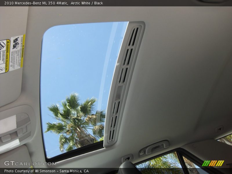 Arctic White / Black 2010 Mercedes-Benz ML 350 4Matic