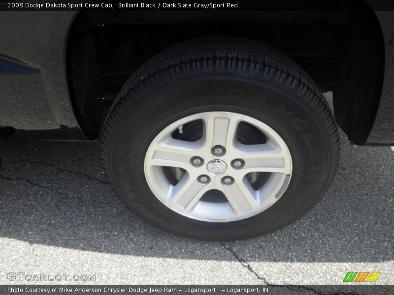 Brilliant Black / Dark Slate Gray/Sport Red 2008 Dodge Dakota Sport Crew Cab