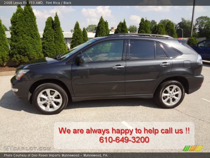 Flint Mica / Black 2008 Lexus RX 350 AWD