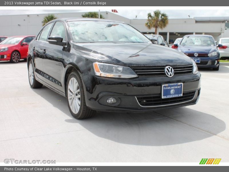 Black Uni / Cornsilk Beige 2013 Volkswagen Jetta TDI Sedan