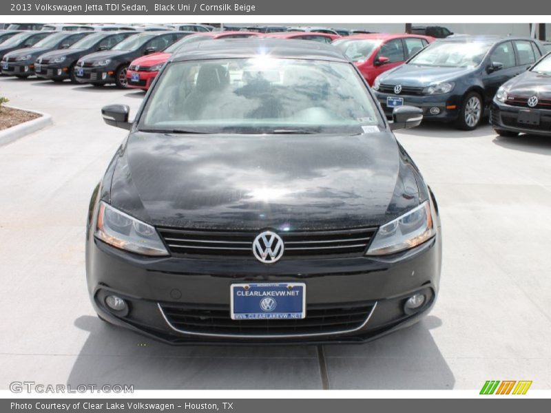 Black Uni / Cornsilk Beige 2013 Volkswagen Jetta TDI Sedan
