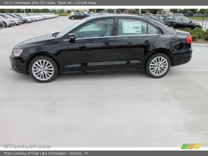 Black Uni / Cornsilk Beige 2013 Volkswagen Jetta TDI Sedan