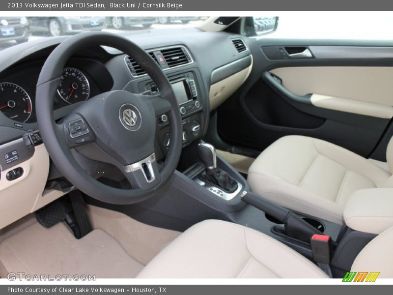 Black Uni / Cornsilk Beige 2013 Volkswagen Jetta TDI Sedan