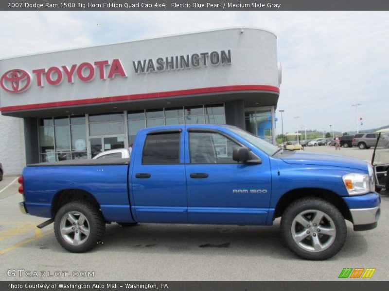Electric Blue Pearl / Medium Slate Gray 2007 Dodge Ram 1500 Big Horn Edition Quad Cab 4x4