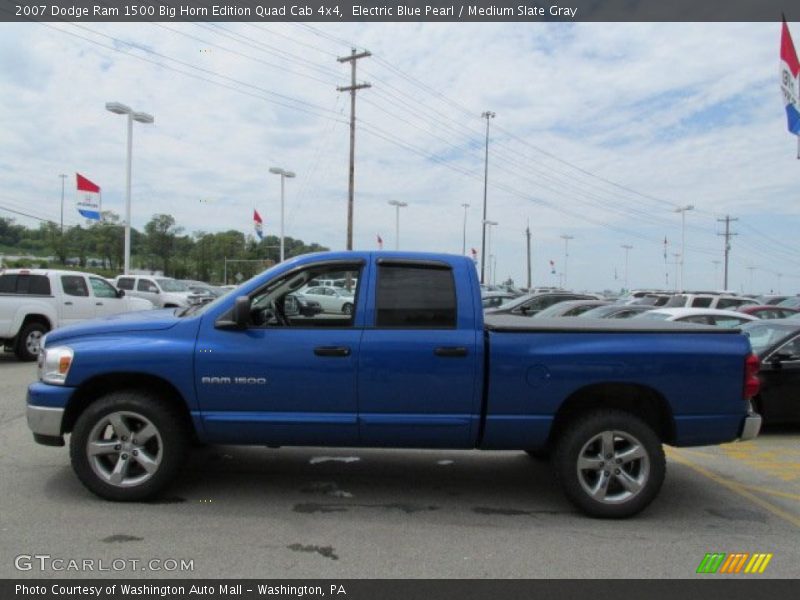 Electric Blue Pearl / Medium Slate Gray 2007 Dodge Ram 1500 Big Horn Edition Quad Cab 4x4