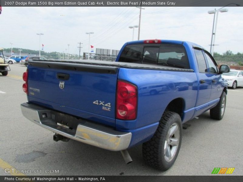 Electric Blue Pearl / Medium Slate Gray 2007 Dodge Ram 1500 Big Horn Edition Quad Cab 4x4