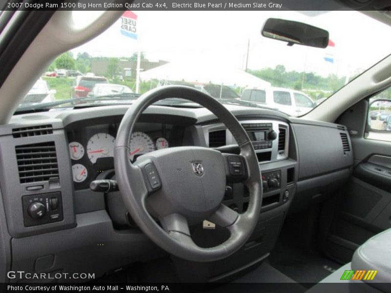 Electric Blue Pearl / Medium Slate Gray 2007 Dodge Ram 1500 Big Horn Edition Quad Cab 4x4