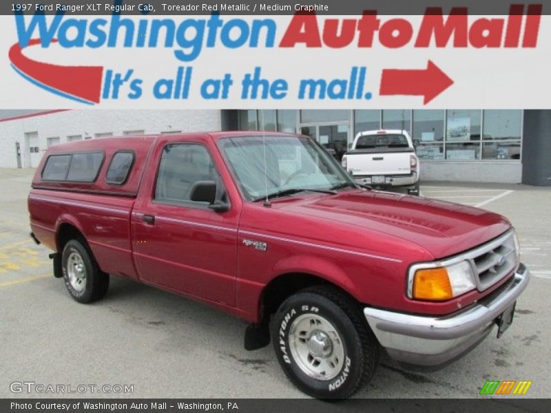 Toreador Red Metallic / Medium Graphite 1997 Ford Ranger XLT Regular Cab
