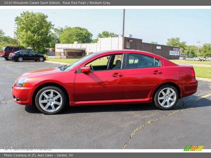 Rave Red Pearl / Medium Gray 2010 Mitsubishi Galant Sport Edition
