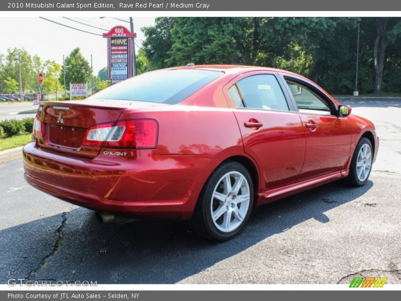 Rave Red Pearl / Medium Gray 2010 Mitsubishi Galant Sport Edition