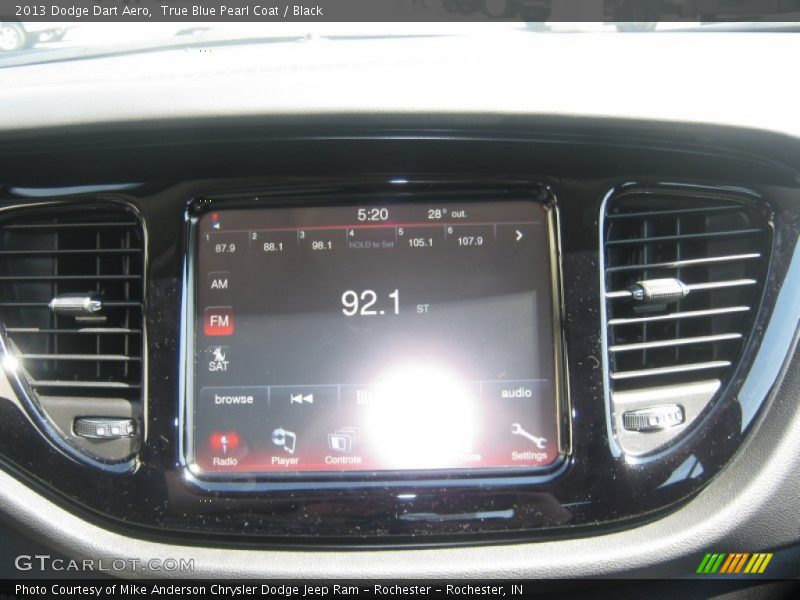 True Blue Pearl Coat / Black 2013 Dodge Dart Aero