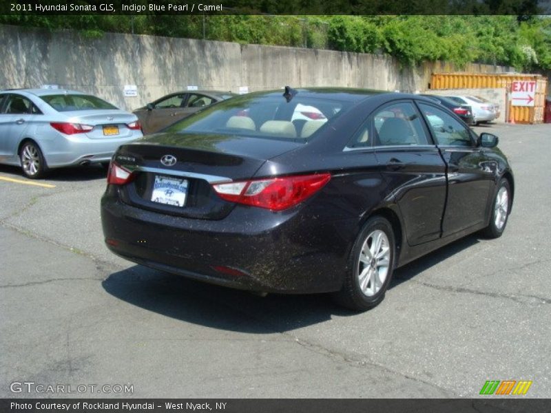 Indigo Blue Pearl / Camel 2011 Hyundai Sonata GLS
