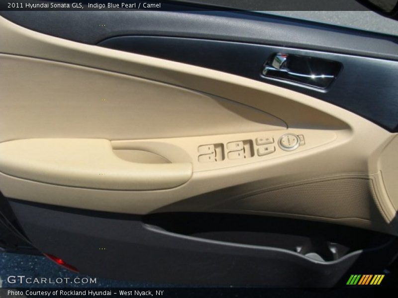 Indigo Blue Pearl / Camel 2011 Hyundai Sonata GLS