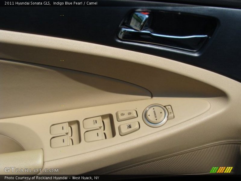 Indigo Blue Pearl / Camel 2011 Hyundai Sonata GLS