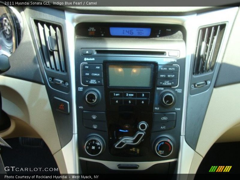 Indigo Blue Pearl / Camel 2011 Hyundai Sonata GLS