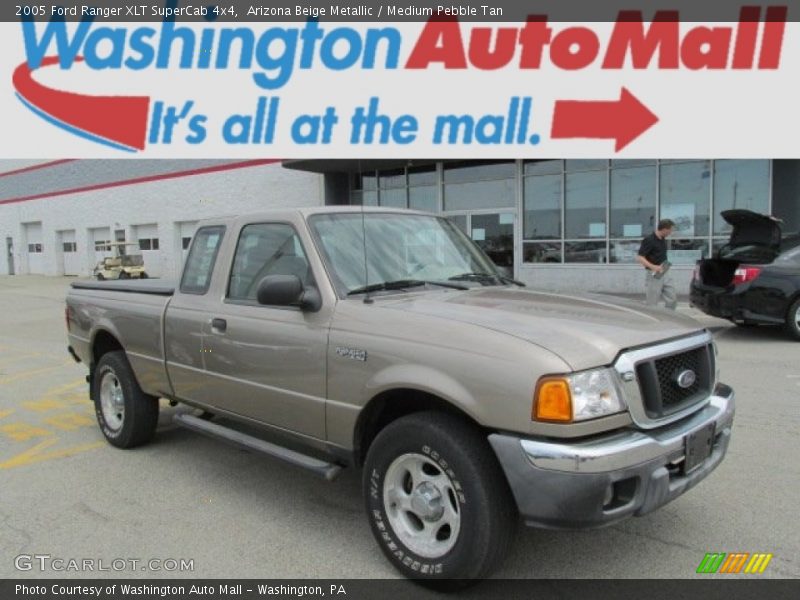 Arizona Beige Metallic / Medium Pebble Tan 2005 Ford Ranger XLT SuperCab 4x4