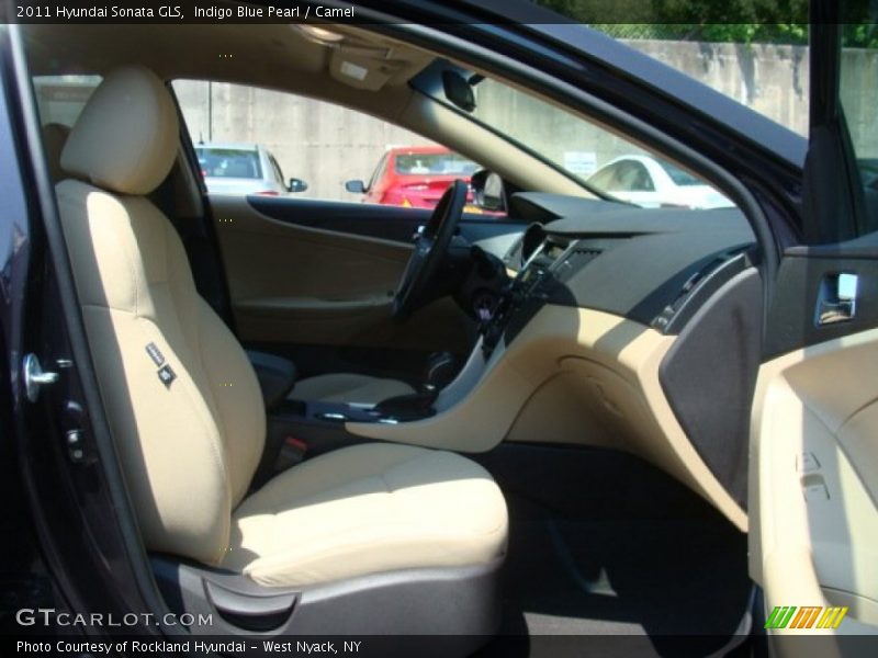 Indigo Blue Pearl / Camel 2011 Hyundai Sonata GLS