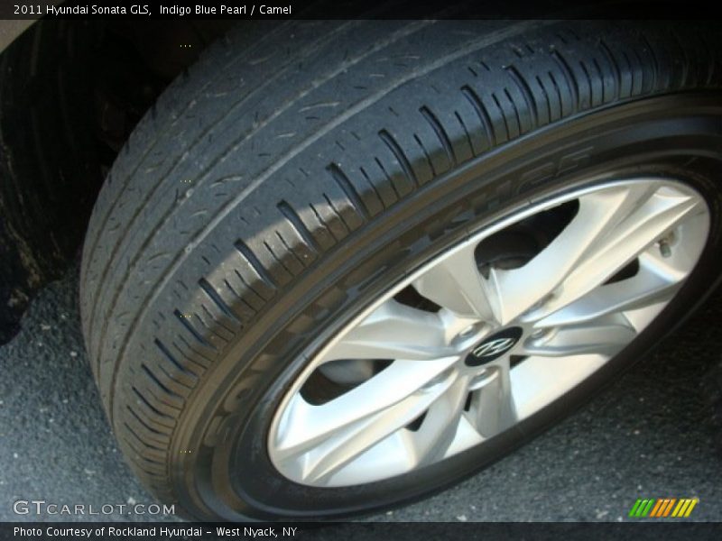 Indigo Blue Pearl / Camel 2011 Hyundai Sonata GLS