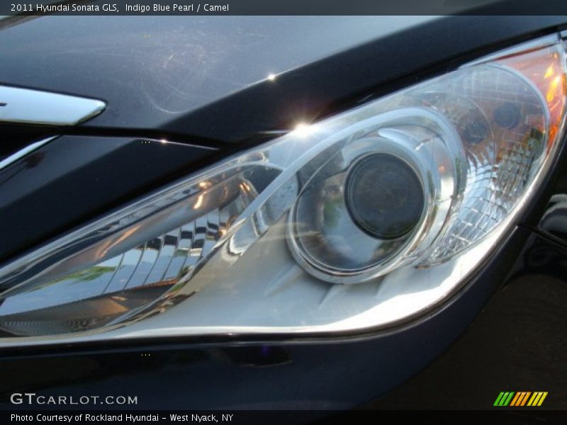 Indigo Blue Pearl / Camel 2011 Hyundai Sonata GLS