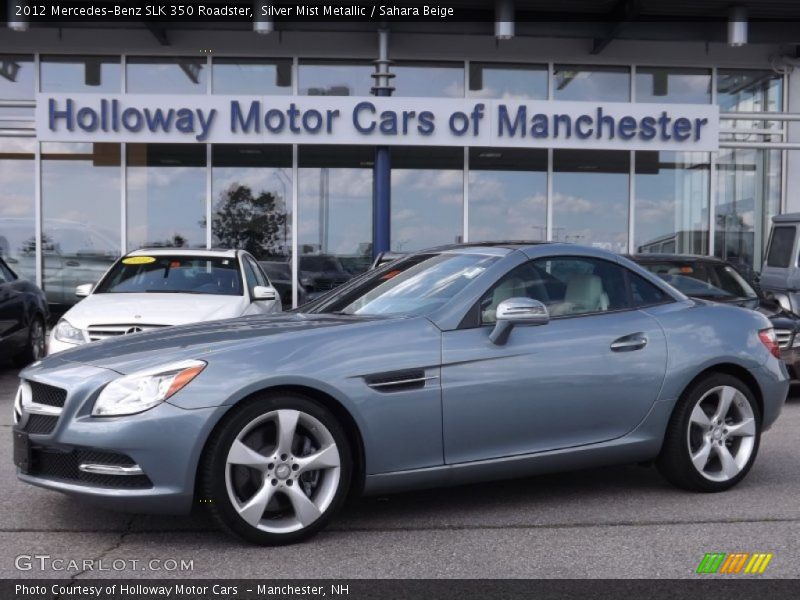 Silver Mist Metallic / Sahara Beige 2012 Mercedes-Benz SLK 350 Roadster