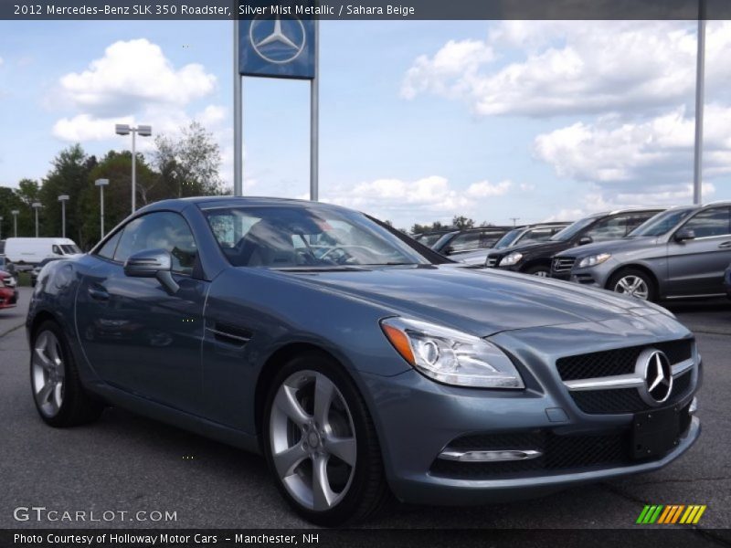Silver Mist Metallic / Sahara Beige 2012 Mercedes-Benz SLK 350 Roadster