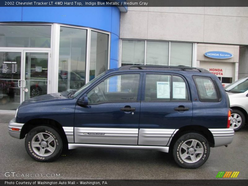 Indigo Blue Metallic / Medium Gray 2002 Chevrolet Tracker LT 4WD Hard Top