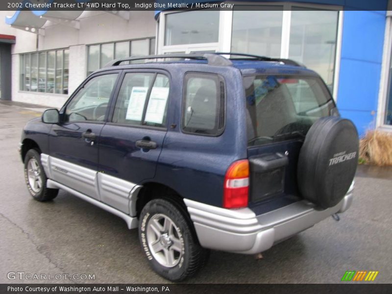 Indigo Blue Metallic / Medium Gray 2002 Chevrolet Tracker LT 4WD Hard Top