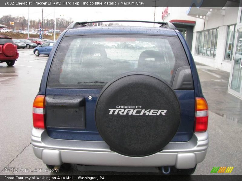 Indigo Blue Metallic / Medium Gray 2002 Chevrolet Tracker LT 4WD Hard Top