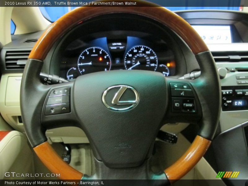 Truffle Brown Mica / Parchment/Brown Walnut 2010 Lexus RX 350 AWD