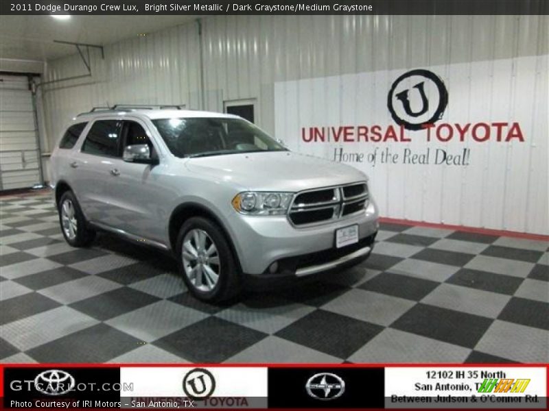 Bright Silver Metallic / Dark Graystone/Medium Graystone 2011 Dodge Durango Crew Lux