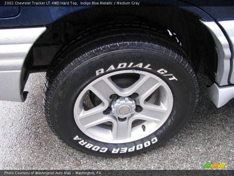 Indigo Blue Metallic / Medium Gray 2002 Chevrolet Tracker LT 4WD Hard Top